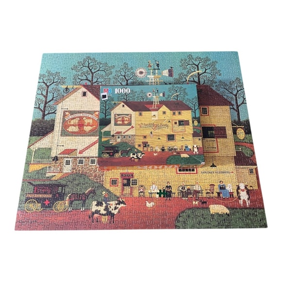 Vintage Charles Wysocki Americana Puzzle 1000 pc Veterinary Surgeon COMPLETE - Picture 4 of 8